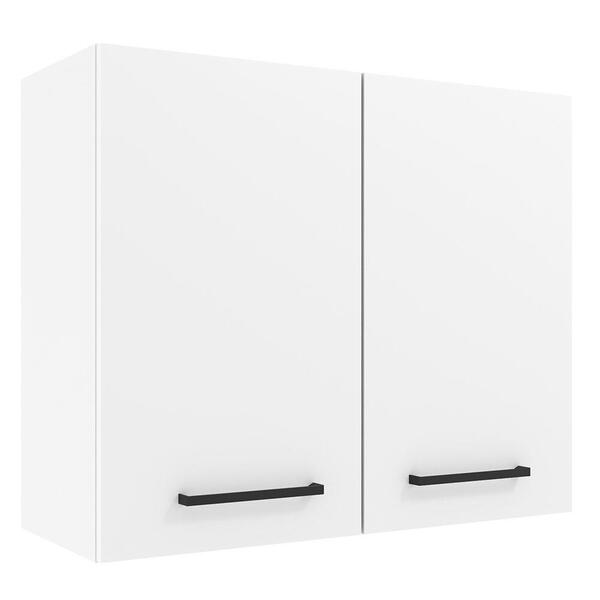Armário De Cozinha Aéreo 80 Cm 2 Portas Branco Agata Madesa
