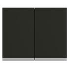 Armário de Cozinha Aéreo 80 cm 2 Portas Branco/Preto Glamy Ma