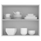 Armário de Cozinha Aéreo 80 cm 2 Portas Branco/Preto Glamy Ma