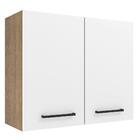 Armário De Cozinha Aéreo 80 Cm 2 Portas Rustic/branco Agata M