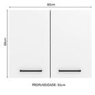 Armário De Cozinha Aéreo 80 Cm 2 Portas Rustic/branco Agata M