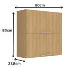 Armário De Cozinha Aéreo 80cm 2 Portas Basculantes Copacabana