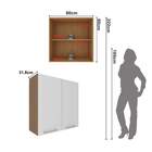 Armário De Cozinha Aéreo 80cm 2 Portas Copacabana Móvel Na Ca