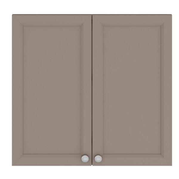 Armário De Cozinha Aéreo 80cm 2 Portas Unna  Fumê