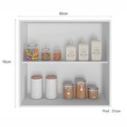 Armário De Cozinha Aéreo 80cm 2 Portas Unna Yescasa Branco