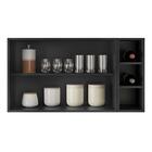 Armário De Cozinha Aéreo Califórnia 100cm E Nicho Garrafeiro