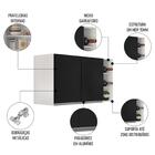 Armário De Cozinha Aéreo Califórnia 100cm E Nicho Garrafeiro