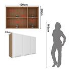 Armário De Cozinha Aéreo Com 3 Portas 120cm Multimóveis Cr204