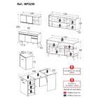 Armário De Cozinha Aéreo Com Balcão Para Pia E Mesa Dobrável
