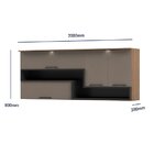 Armário De Cozinha Aéreo Com Iluminação 200cm Caiena Thela Me