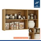 Armário De Cozinha Aéreo Dakota 120cm Com Vidro Cinamomo