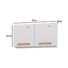 Armário De Cozinha Aéreo De Aço Com 2 Portas 70cm Multimóveis