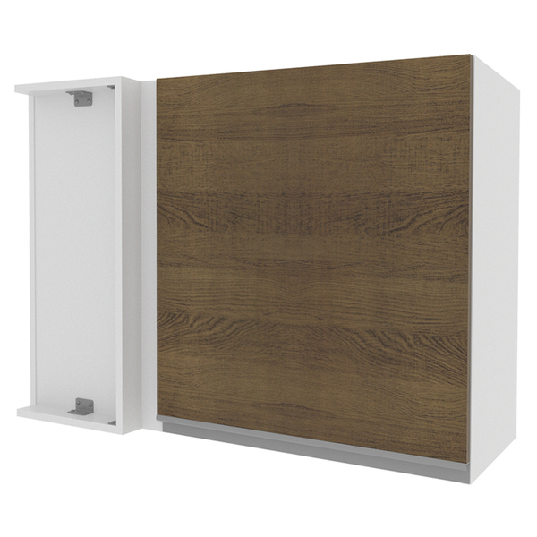 Armário De Cozinha Aéreo De Canto 100% Mdf 1 Porta Branco/rus