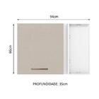 Armário De Cozinha Aéreo De Canto 1 Porta Branco/crema Agata