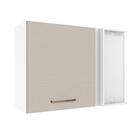 Armário De Cozinha Aéreo De Canto 1 Porta Branco/crema Agata