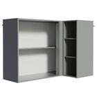 Armário De Cozinha Aéreo De Canto 1 Porta E Adega Cinza Nice