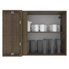 Armário De Cozinha Aéreo De Canto 1 Porta Rustic Glamy Madesa