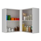 Armário De Cozinha Aéreo De Canto 90x90cm 2 Portas 100% Mdf P