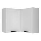 Armário De Cozinha Aéreo De Canto 90x90cm 2 Portas 100% Mdf P