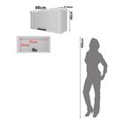 Armário De Cozinha Aéreo Em Mdf Com 1 Porta Basculante 80cm M