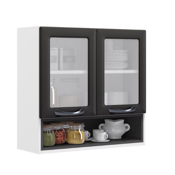 Armário De Cozinha Aéreo Itatiaia Aço 2 Portas 1 Nicho New Pr