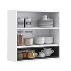 Armário De Cozinha Aéreo Itatiaia Aço 2 Portas 1 Nicho New Pr