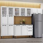 Armário De Cozinha Aéreo Itatiaia Aço 3 Portas Com Vidro New