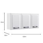 Armário De Cozinha Aéreo Itatiaia Aço 3 Portas New Premium Br