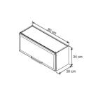 Armario De Cozinha Aereo Itatiaia Luce 1 Porta Preto Geladeir
