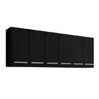 Armario De Cozinha Aereo Maldivas Preto Brienza Movelaria