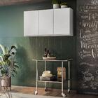 Armario De Cozinha Aereo Moob 3 Portas Branco 120 Cm