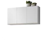 Armario De Cozinha Aereo Moob 3 Portas Branco 120 Cm