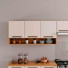 Armário De Cozinha Aéreo New 3 Portas Com Nicho Arte Móveis