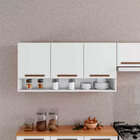 Armário De Cozinha Aéreo New 3 Portas Com Nicho Arte Móveis