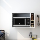 Armário De Cozinha Aéreo Para Microondas Com 3 Nichos - Luxo