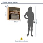 Armário De Cozinha Aéreo Para Microondas Salvador Cinamomo/gr