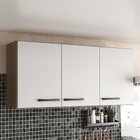 Armário De Cozinha Aéreo Suspenso 3 Portas Castanho/branco