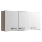 Armário De Cozinha Aéreo Suspenso 3 Portas Castanho/branco