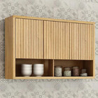 Armário De Cozinha Aéreo Torino 3 Portas Ripadas 120cm Valdem