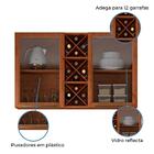 Armário De Cozinha Aéreo Triplo 1,20m Com Vidro Reflecta E Ad