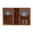 Armário De Cozinha Aéreo Triplo 1,20m Com Vidro Reflecta E Ad