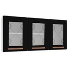 Armário De Cozinha Aéreo Triplo Em Aço 3 Portas De Vidro Mira