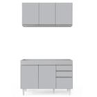 Armário De Cozinha Aéreo Virgínia E Balcão Para Pia 120cm Mic