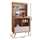 Armário De Cozinha Aires 1 Porta Mel/off White - Viero Móveis