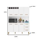 Armário De Cozinha Alice 1,57m Com 7 Portas Branco