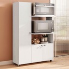 Armário De Cozinha Âmbar 3 Portas 3 Prateleiras Branco - Tela