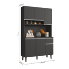 Armário De Cozinha Amelia A03 6 Portas E 1 Gaveta - Doce Sonh