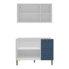 Armário De Cozinha Americana Modulada 120cm Com Balcão Para P