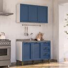 Armário De Cozinha Americana Modulada 120cm Com Balcão Para P