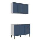 Armário De Cozinha Americana Modulada 120cm Com Balcão Para P